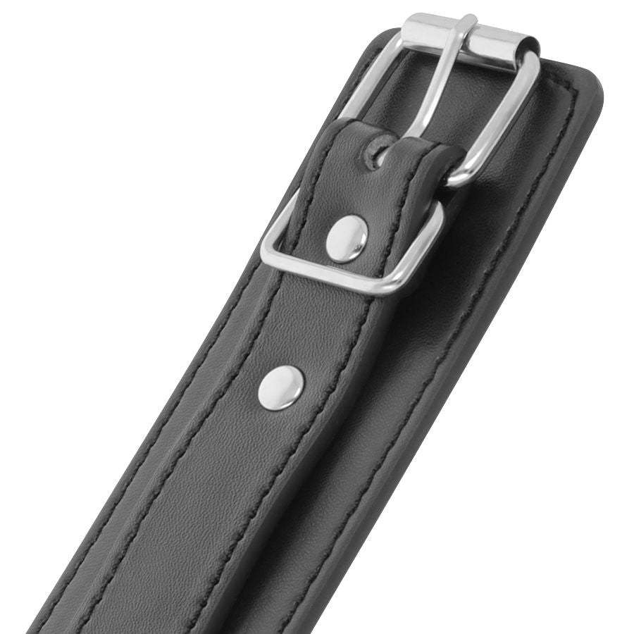 DARKNESS - SCHWARZE VERSTELLBARE HANDSCHELLEN MIT DOPPELTEM VERSTÄRKUNGSBAND bei Secret Pulse im Erotikshop