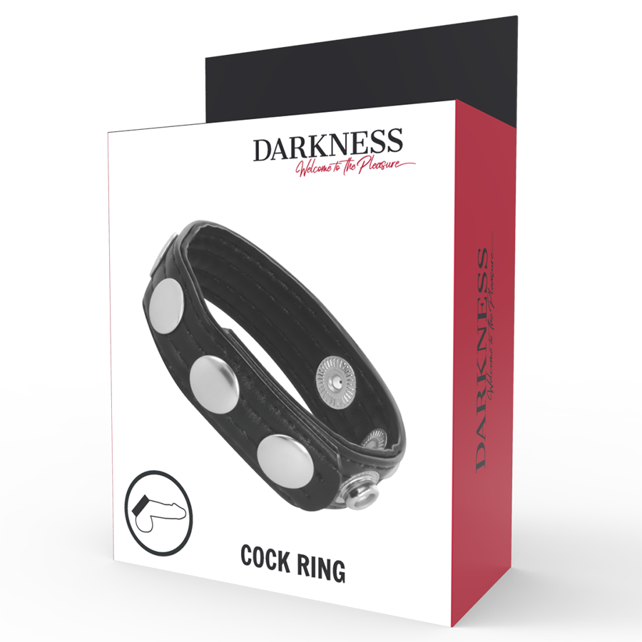 DARKNESS - LEDER-EREKTIONSRING – Potenz- & Lustprodukt Bild 4
