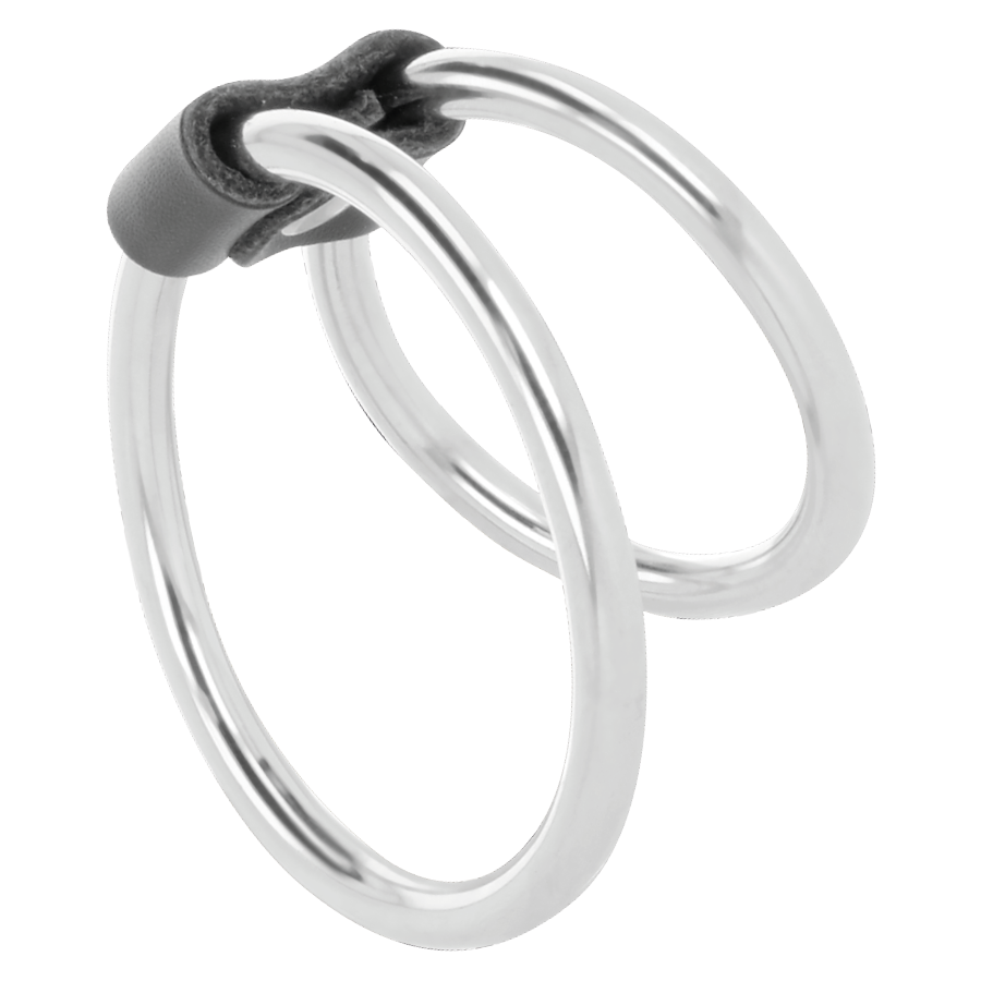 DARKNESS - DOPPELTER PENISRING AUS METALL Produktansicht und Details