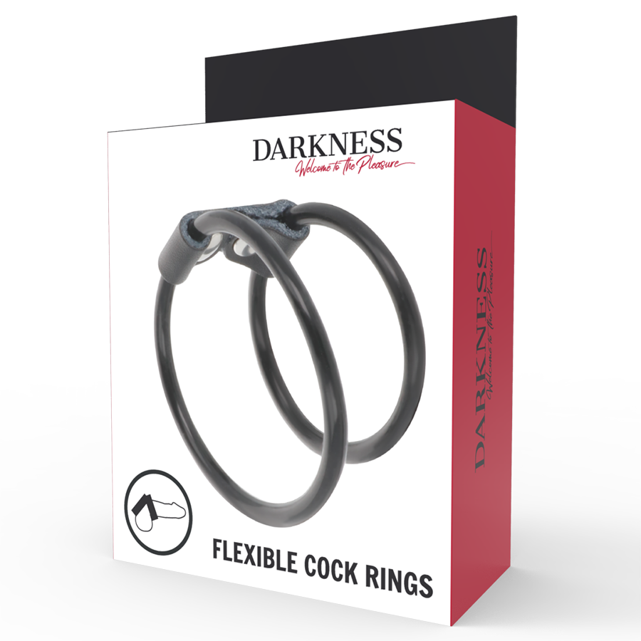 DARKNESS - DOPPELTER FLEXIBLER PENISRING für sinnliche und diskrete Momente