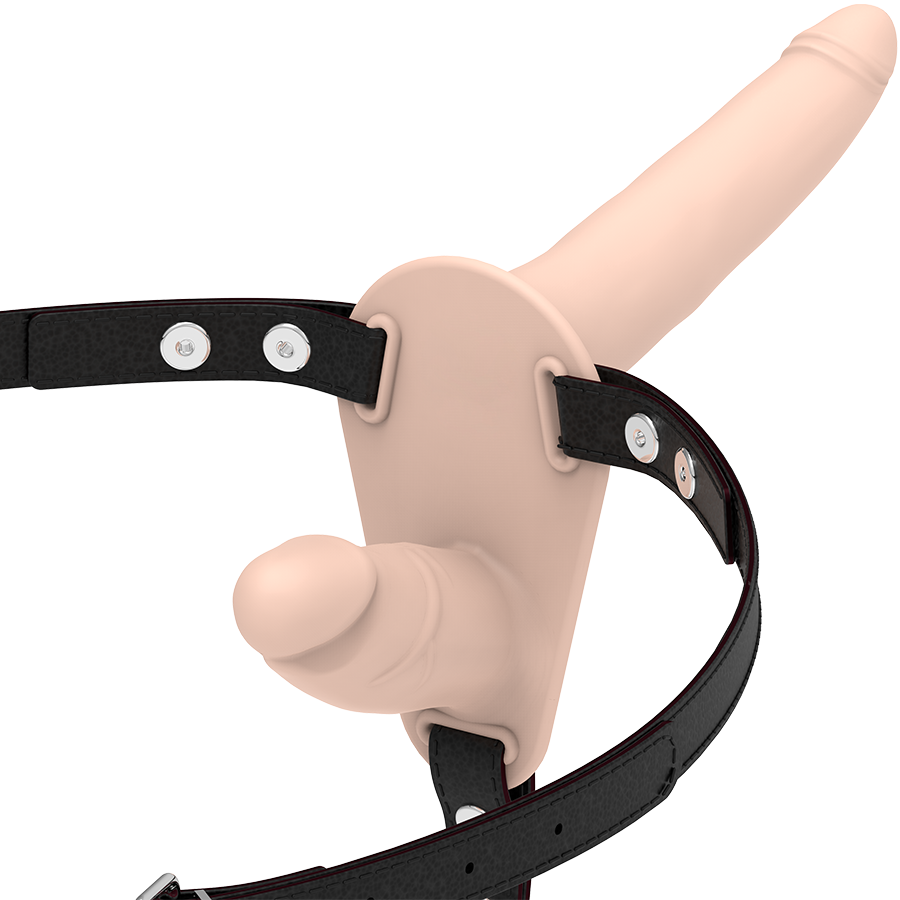 FETISH SUBMISSIVE HARNESS - DOPPELTE PENETRATION, FLEISCH – BDSM-Zubehör Bild 1