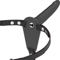 FETISH SUBMISSIVE HARNESS - SCHWARZER SILIKONVIBRATOR 15 CM Vibrator diskret online kaufen