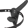 FETISH SUBMISSIVE HARNESS - DOPPELTE PENETRATION SCHWARZER VIBRATOR Vibrator diskret online kaufen