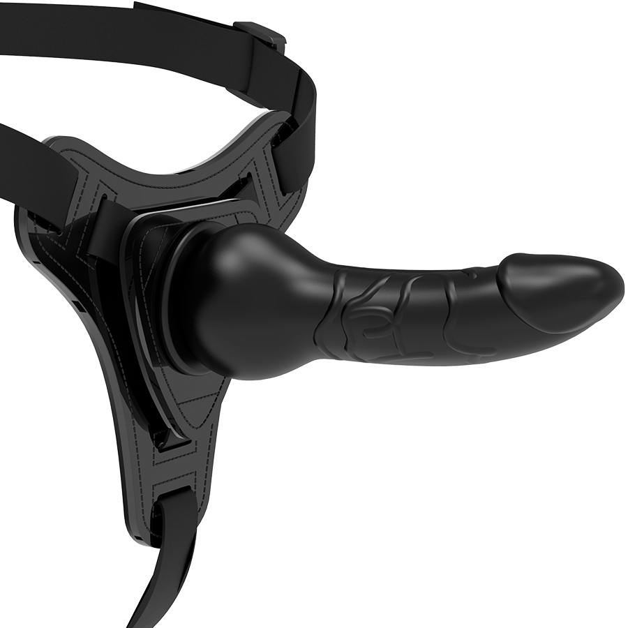 FETISH SUBMISSIVE HARNESS - REALISTISCHES SCHWARZES SILIKON 16 CM – BDSM-Zubehör Bild 1