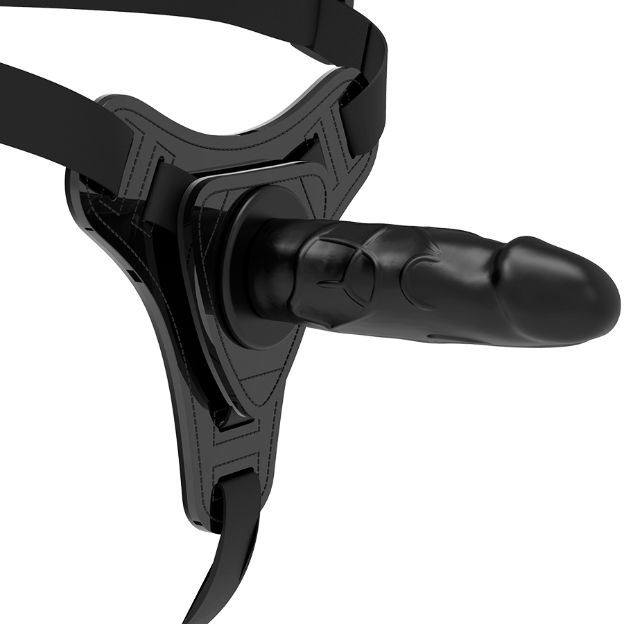 FETISH SUBMISSIVE HARNESS - REALISTISCHES SCHWARZES SILIKON 15 CM – BDSM-Zubehör Bild 1