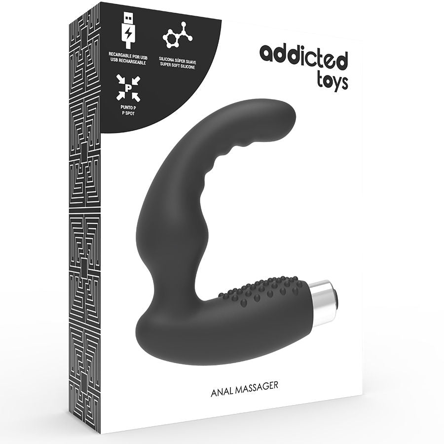 ADDICTED TOYS - PROSTATIC VIBRATOR WIEDERAUFLADBARES MODELL 2 - SCHWARZ für sinnliche Momente allein oder zu zweit