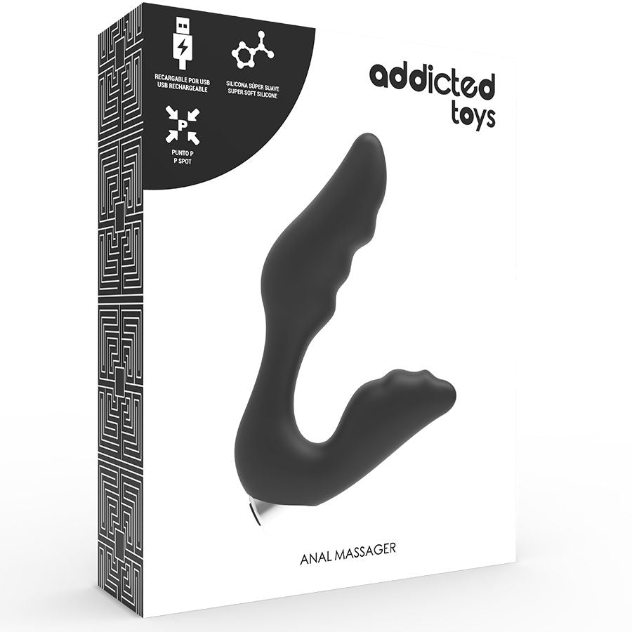 ADDICTED TOYS - PROSTATISCHER VIBRATOR WIEDERAUFLADBAR. MODELL 6 - SCHWARZ Vibrator diskret online kaufen
