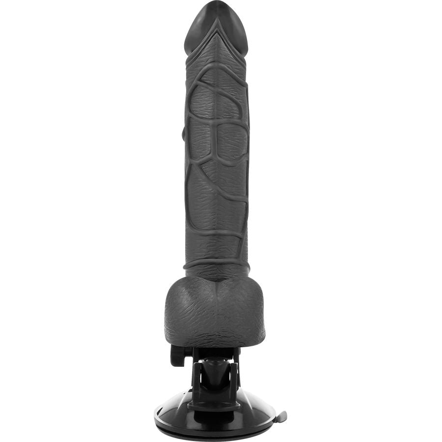 BASECOCK - REALISTISCHER VIBRATOR MIT FERNBEDIENUNG SCHWARZ MIT HODEN 19.5 CM -O- 4 CM Produktansicht und Details