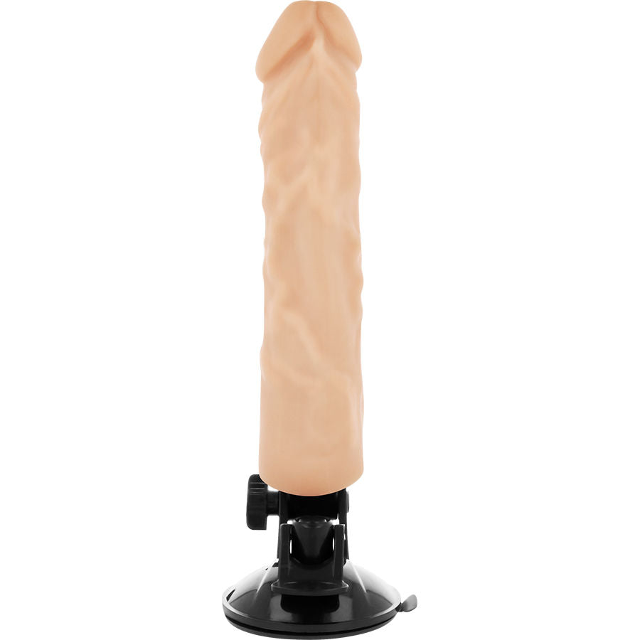 BASECOCK - REALISTISCHER VIBRATOR MIT FERNBEDIENUNG NATURWEISS 21 CM -O- 4 CM Produktansicht und Details