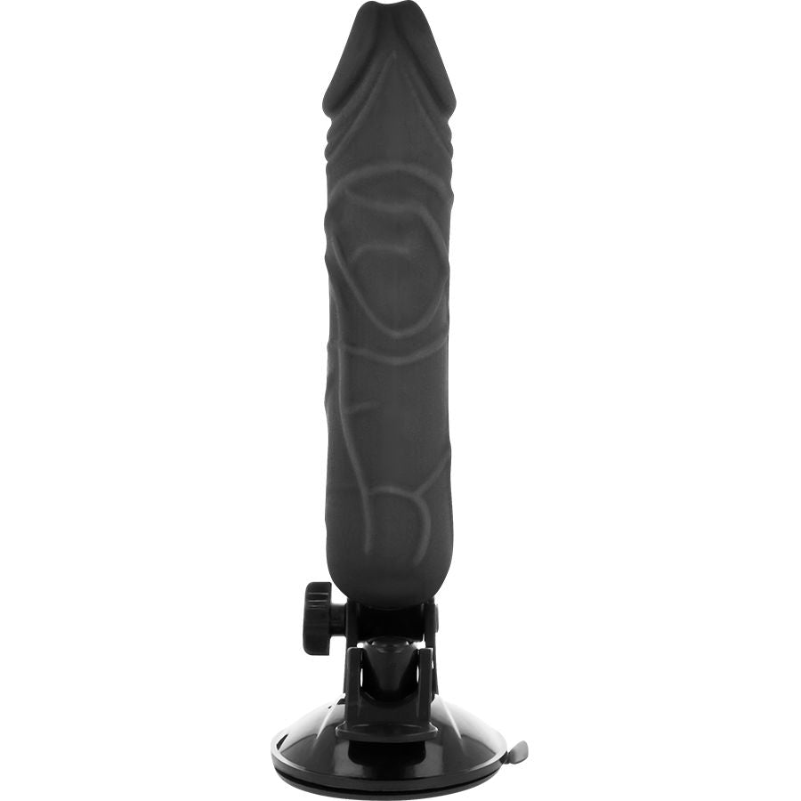 BASECOCK - REALISTISCHER VIBRATOR MIT FERNBEDIENUNG SCHWARZ 20 CM -O- 4 CM Produktansicht und Details