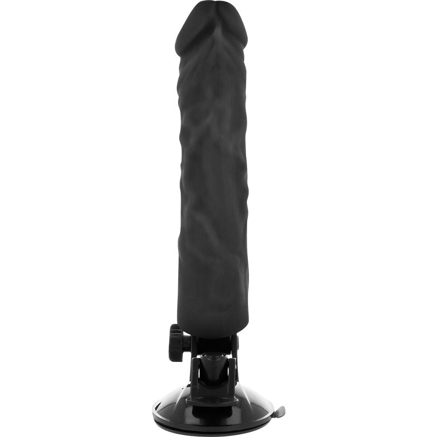 BASECOCK - REALISTISCHER VIBRATOR MIT FERNBEDIENUNG SCHWARZ 21 CM -O- 4 CM Produktansicht und Details