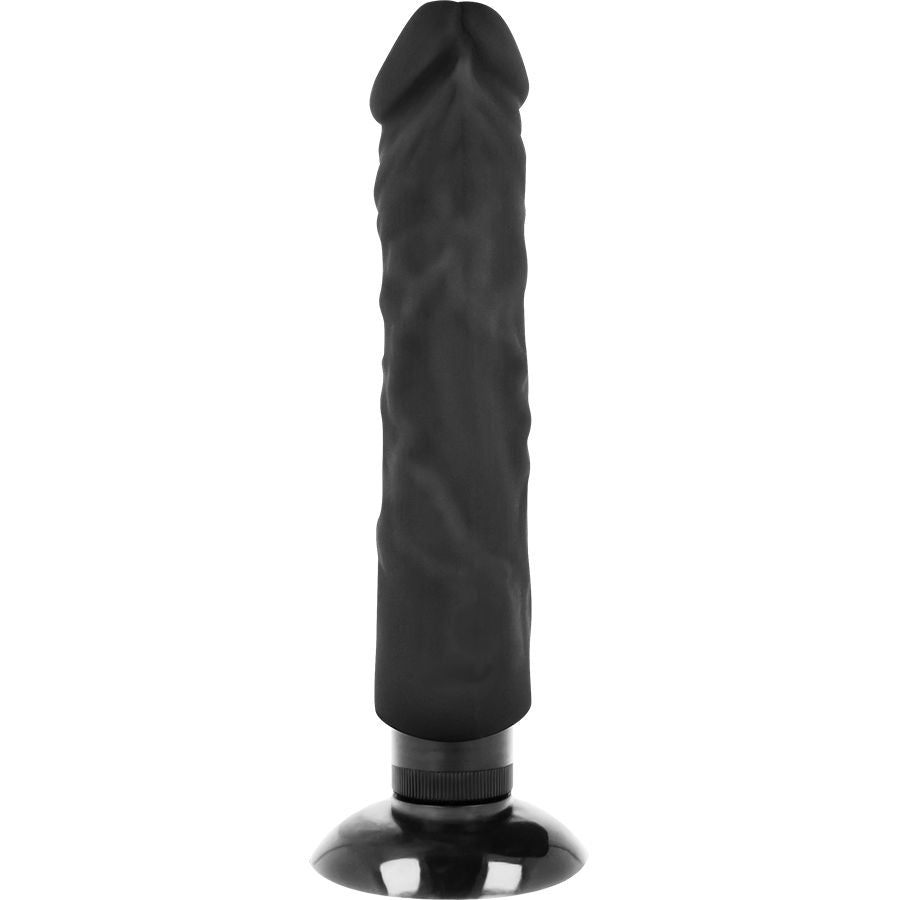 BASECOCK - REALISTISCHER VIBRATOR 2-1 SCHWARZ 20 CM -O- 4 CM hochwertiges Sextoy bei Secret Pulse