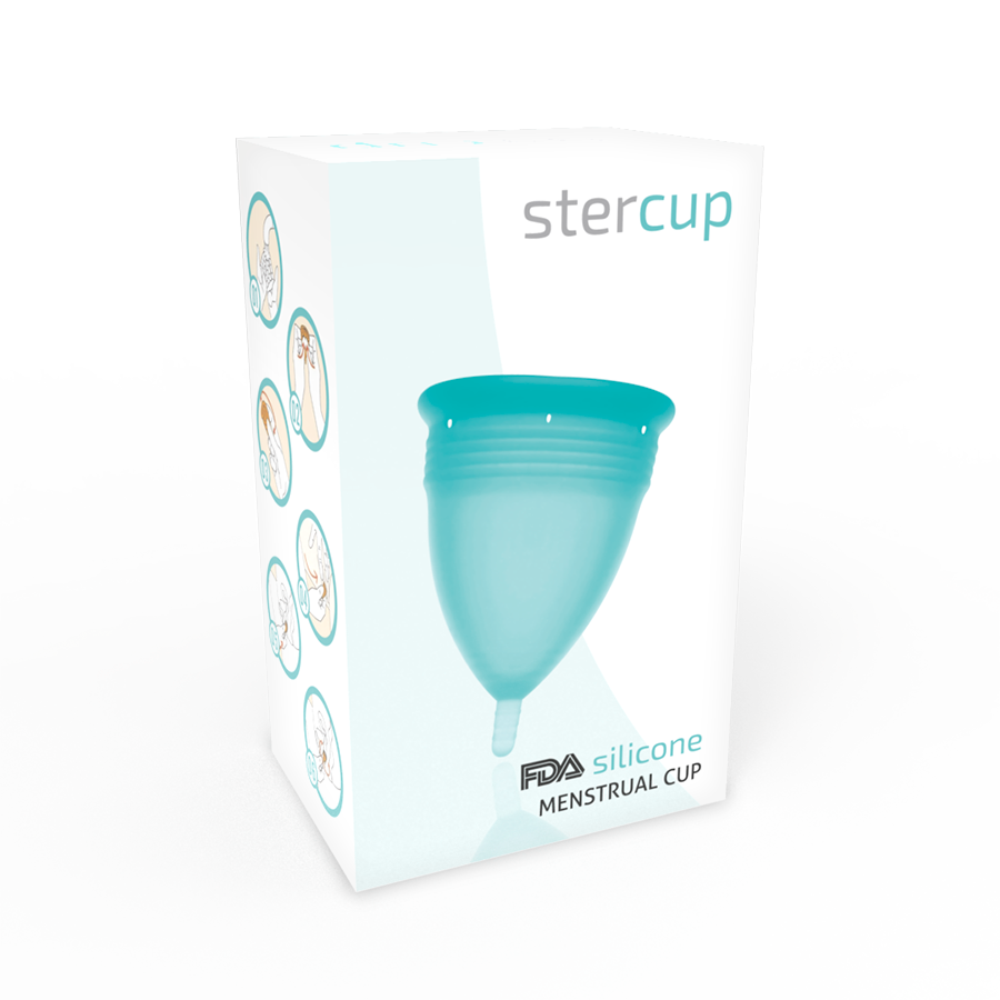 STERCUP - FDA SILIKON-MENSTRUALCUP AQUAMARIN - GRÖSSE S – Intimhygiene Bild 5