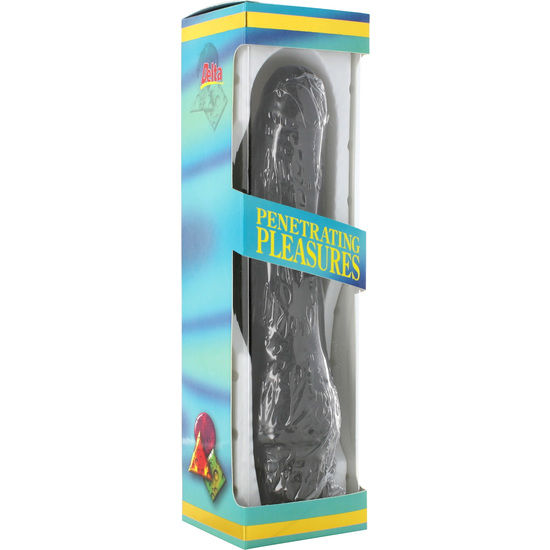 SEVEN CREATIONS - VINYL P-FORM VIBRATOR SCHWARZ PENIS 20 CM für intensive Stimulation und Self-Love