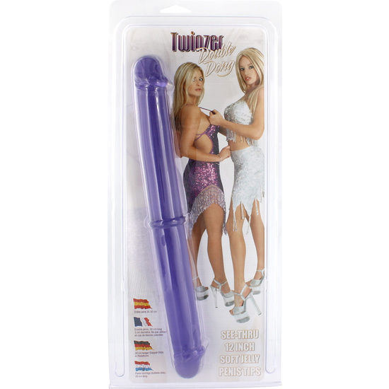SEVEN CREATIONS - DOPPELPENIS 30 CM LILA – Erotik-Zubehör Bild 2