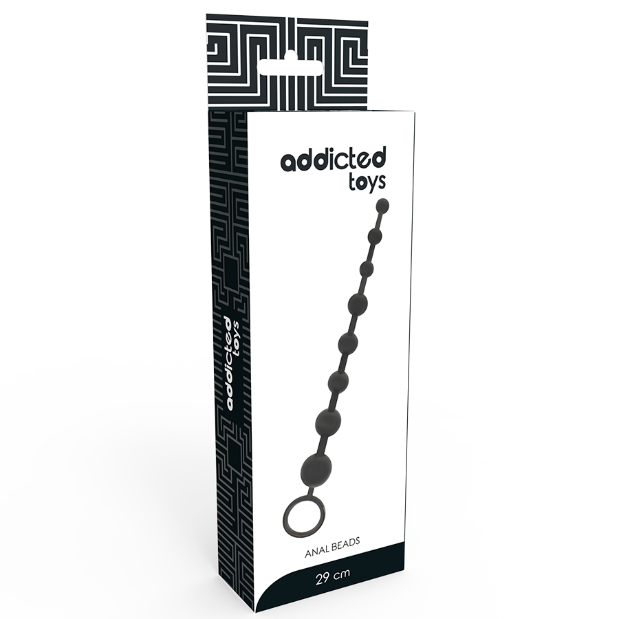 ADDICTED TOYS - ANALPERLEN 29 CM SCHWARZ hochwertiges Intimtoy