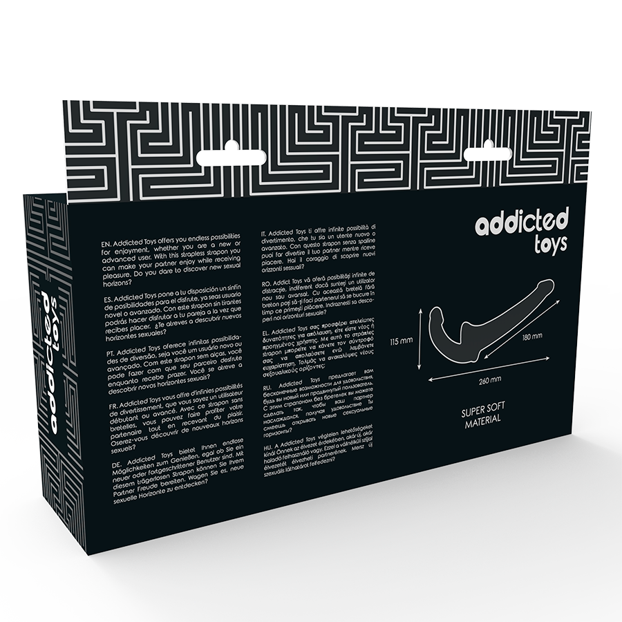 Addicted Toys RNA S Dildo, Schwarz – Silikon & TPR, wasserdicht Dildo diskret online kaufen