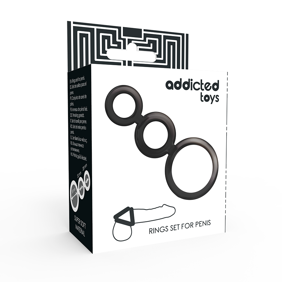 ADDICTED TOYS - RINGSET FÜR PENIS - GERUCHERT – Penisring Bild 4