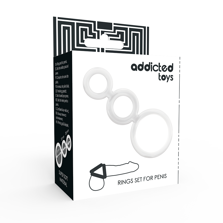 ADDICTED TOYS - RINGSET FÜR PENIS TRANSPARENT – Penisring Bild 4