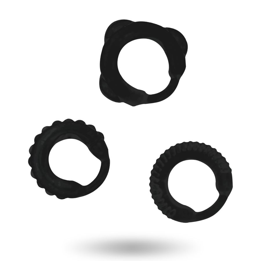 ADDICTED TOYS - C-RING-SET SCHWARZ Detailansicht bei Secret Pulse