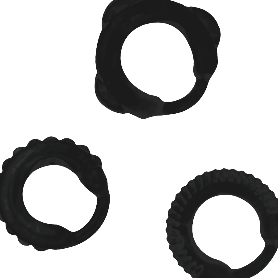 ADDICTED TOYS - C-RING-SET SCHWARZ Sextoy-Set diskret online kaufen