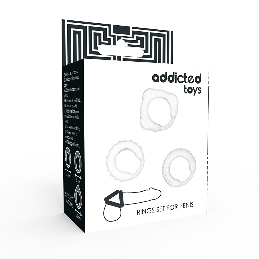 ADDICTED TOYS - C-RING-SET KLAR für sinnliche Momente