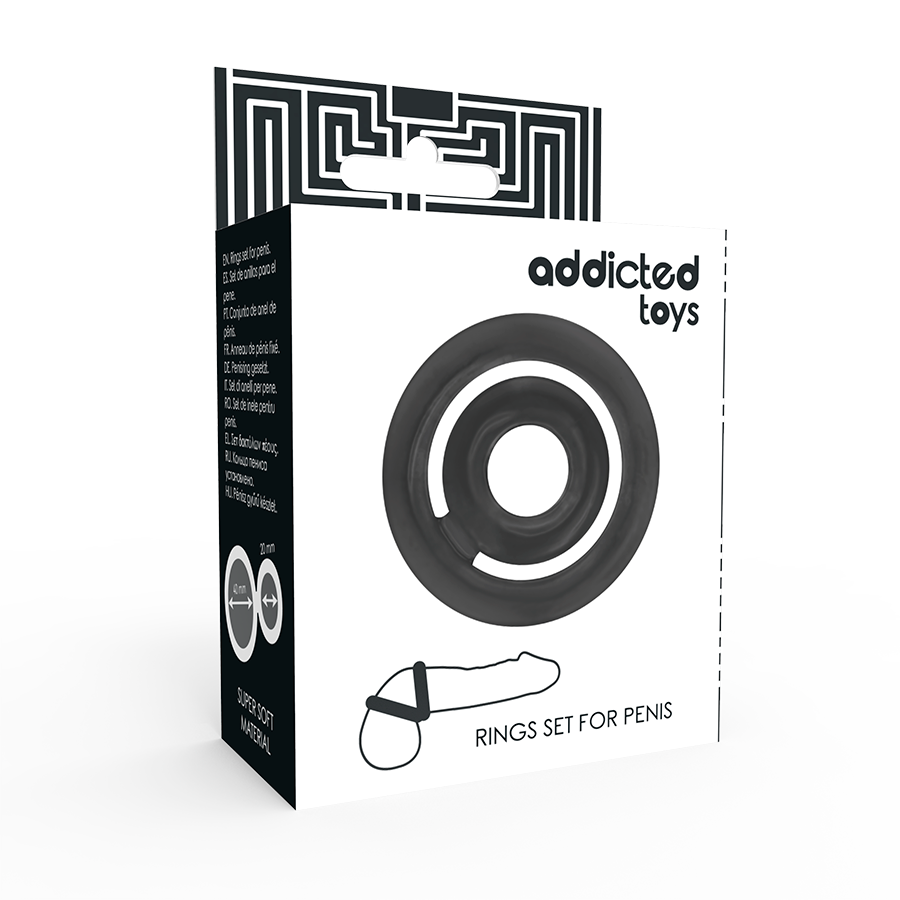 ADDICTED TOYS - POTENZ-C-RING PENIS SCHWARZ für sinnliche und diskrete Momente