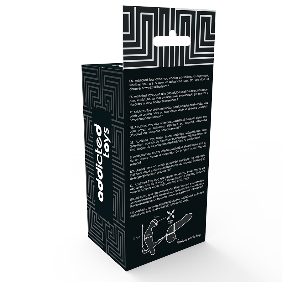 ADDICTED TOYS - ANALPLUG MIT DOPPELTEM PENISRING UND HODEN SCHWARZ hochwertiges Zubehör