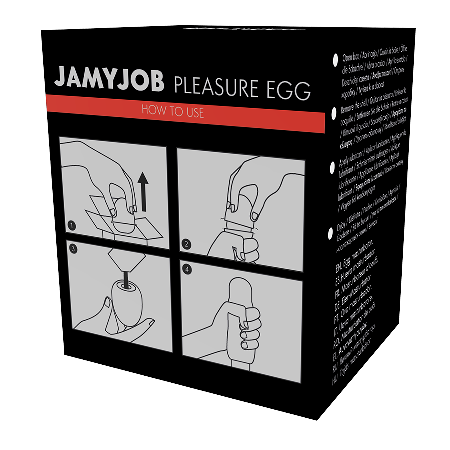 JAMYJOB - EGG MASTURBATOR SCHWARZE VERSION DISKRETT hochwertiges Intimtoy