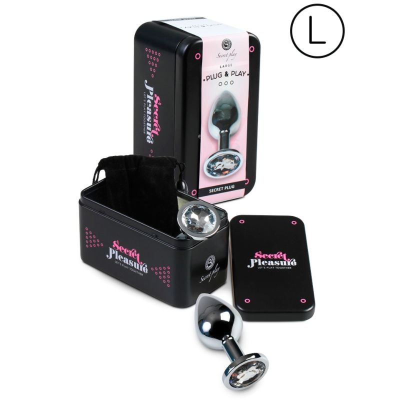 SECRETPLAY - ANALPLUG GRÖSSE L - KLAR Produktansicht und Details
