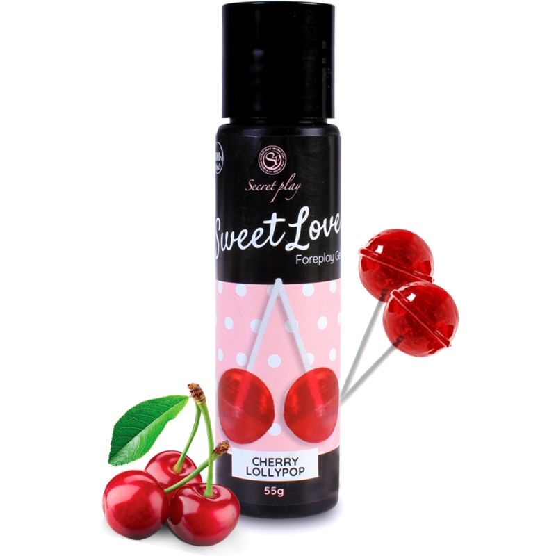 SECRETPLAY - KIRSCHE LOLLIPOP GEL SÜSSE LIEBE 60 ML für geschmeidige intime Momente
