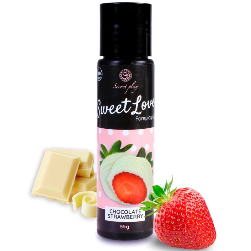 SECRETPLAY - GEL SWEET LOVE ERDBEERE UND WEISSE SCHOKOLADE 60 ML Gleitgel diskret online kaufen