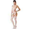 PASSION - WOMAN BS053 WEISSER BODYSTOCKING, EINE GRÖSSE Dessous-Body Produktansicht