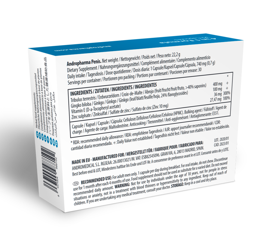 ANDROPHARMA PENIS - ERGÄNZUNGSMITTEL ZUR PENISVERGRÖSSERUNG – Erotik-Zubehör Bild 2