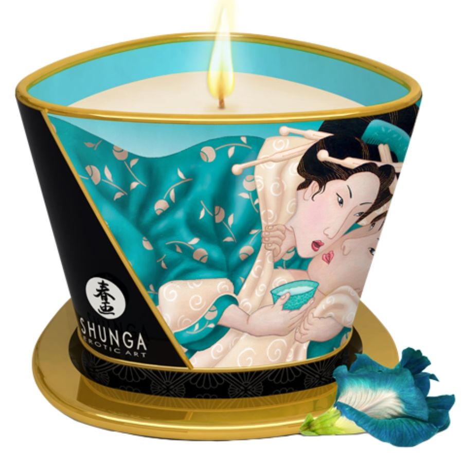 SHUNGA - ISLAND BLOSSOMS MASSAGEKERZE 170 ML Massagekerze diskret online kaufen
