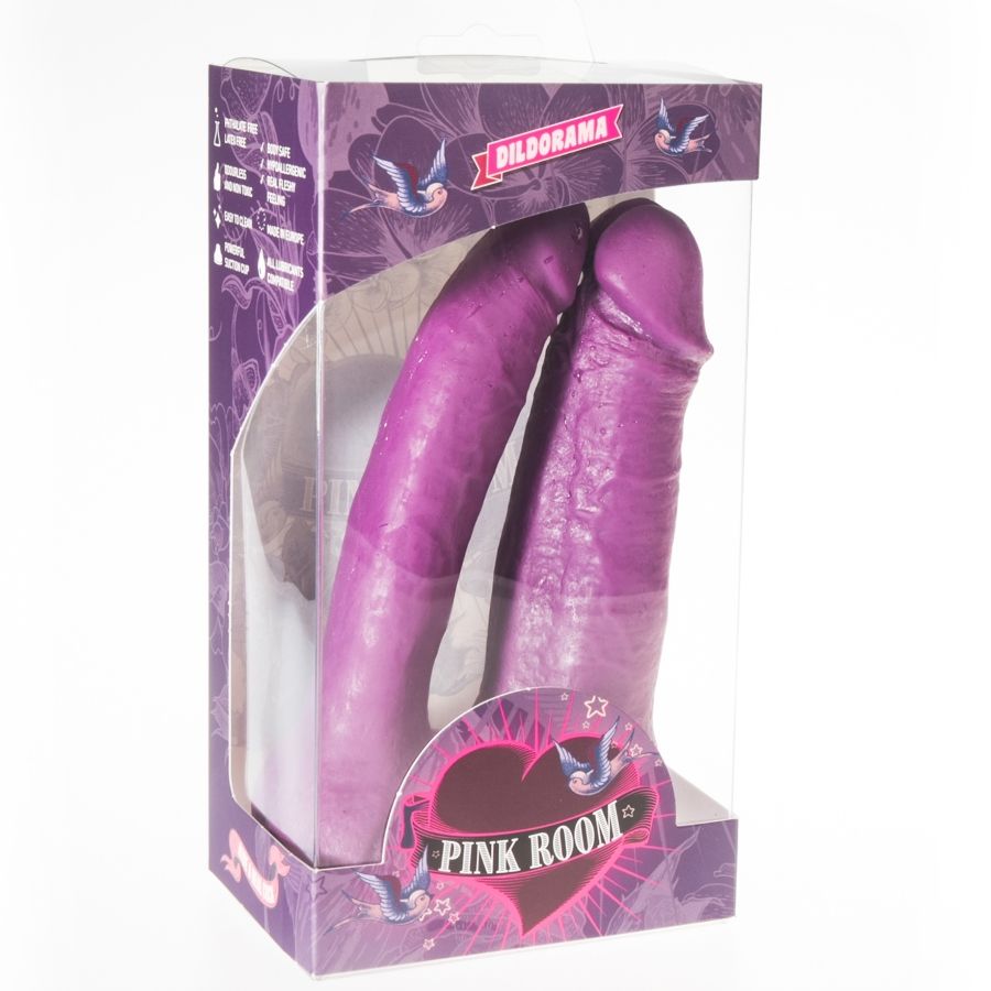 PINK ROOM - ARTHUS REALISTISCHER DILDO LILA 17CM/15,5CM Produktansicht und Details
