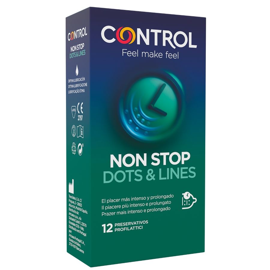 CONTROL - NONSTOP DOTS AND LINES CONDOMS 12 UNITS Kondome diskret online kaufen