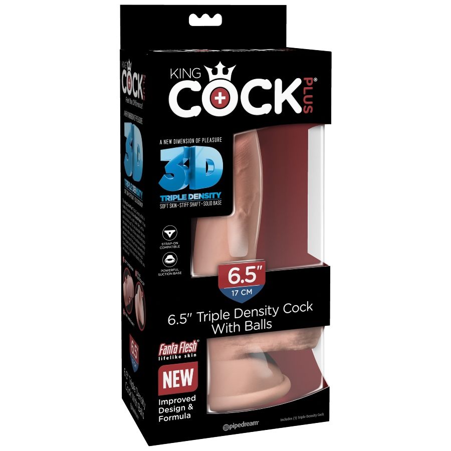 KING COCK - DREIFACHER DICHTEHAHN 14 CM – Dildo Bild 7