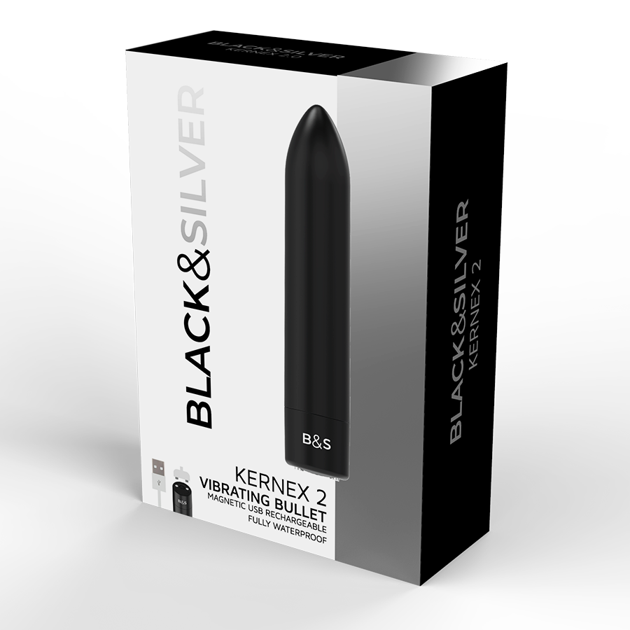 BLACK&SILVER - KERNEX 2 SCHWARZ VIBRIERENDE MAGNETKUGEL – Vibrator Bild 5