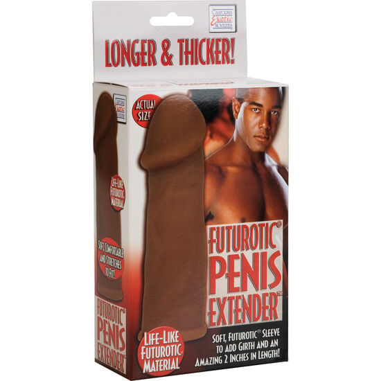 CALEXOTICS - FUTUROTISCHER PENISVERLNGER BRAUN – Erotik-Zubehör Bild 2