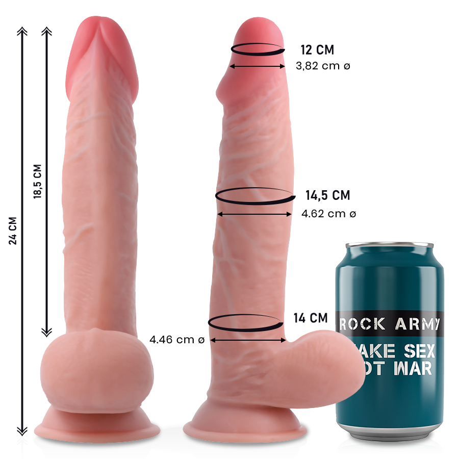 ROCKARMY - DUAL DENSITY SHERMAN 24 CM -O- 4.62 CM – Erotik-Zubehör Bild 3