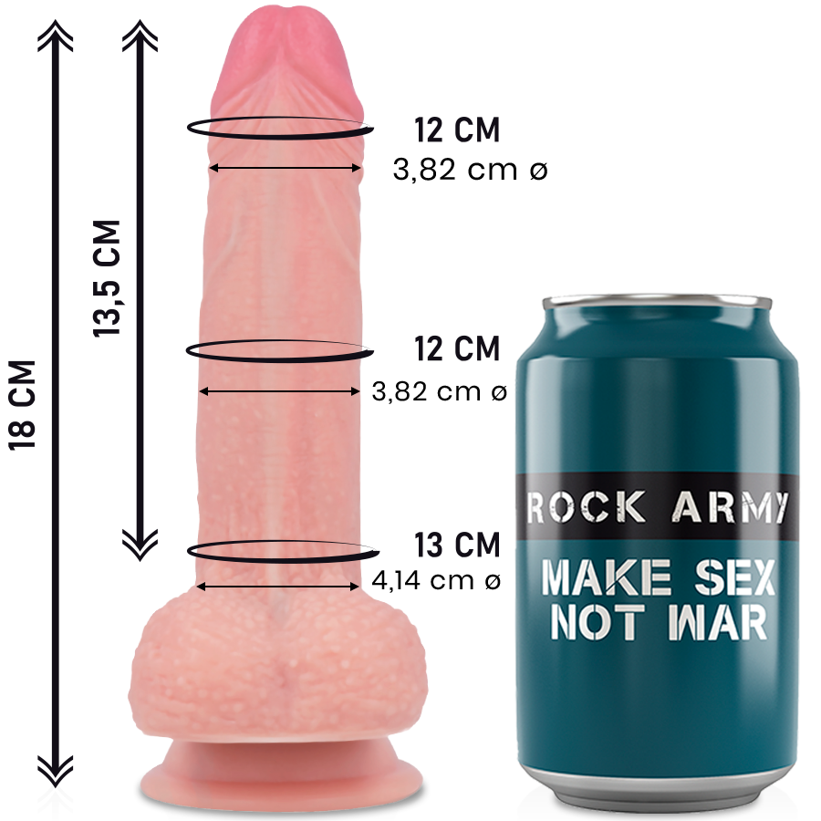 ROCKARMY - LIQUID SILICONE PREMIUM MUSTANG REALISTIC 18 CM -O- 4.14 CM – Erotik-Zubehör Bild 1