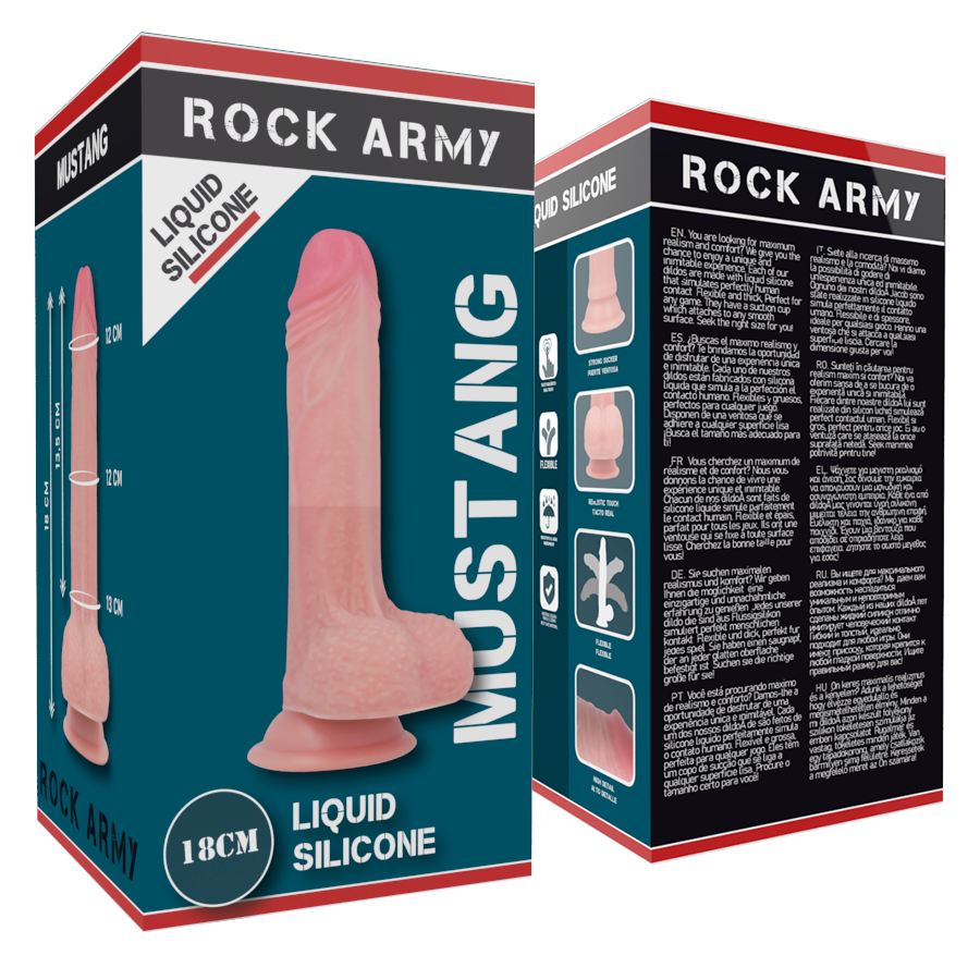 ROCKARMY - LIQUID SILICONE PREMIUM MUSTANG REALISTIC 18 CM -O- 4.14 CM – Erotik-Zubehör Bild 7