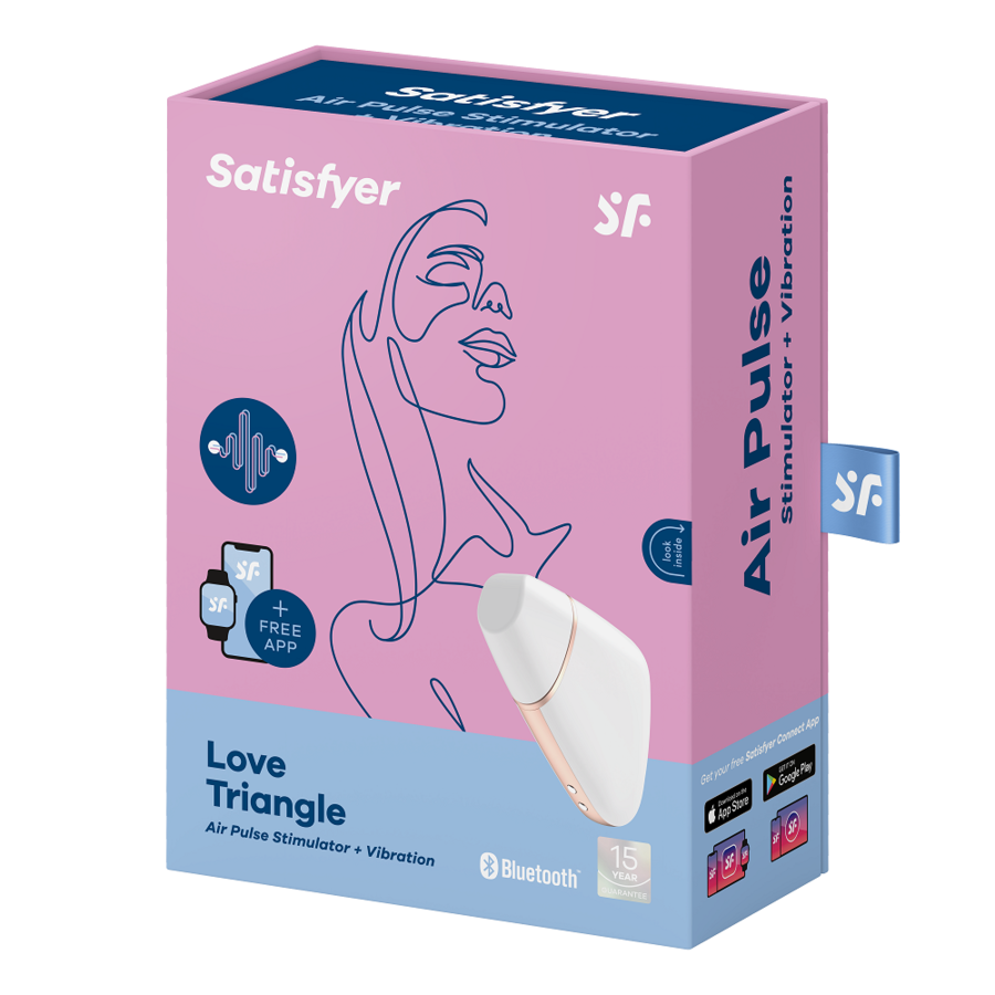SATISFYER - LOVE TRIANGLE STIMULATOR & VIBRATOR WEISS für intensive Stimulation und Self-Love