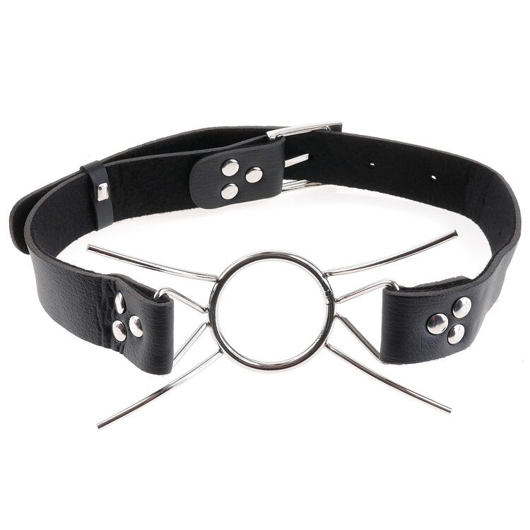 Fetish Fantasy Extreme Spider Gag – BDSM Knebel mit Stahlring & Lederband Ballknebel diskret online kaufen