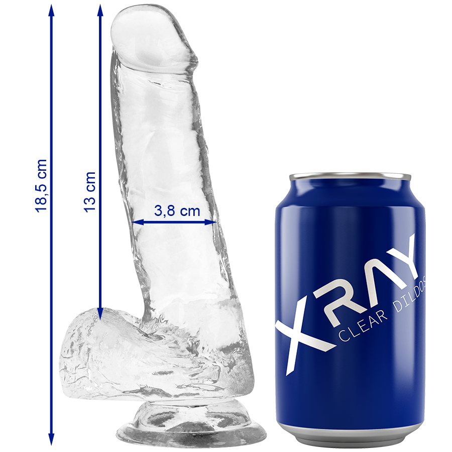 X RAY - KLARER HAHN MIT EIER 18.5 CM -O- 3.8 CM – Dildo Bild 1