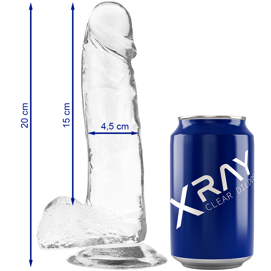 X RAY - KLARER HAHN MIT BLLEN 20 CM -O- 4.5 CM – Liebeskugeln Bild 1