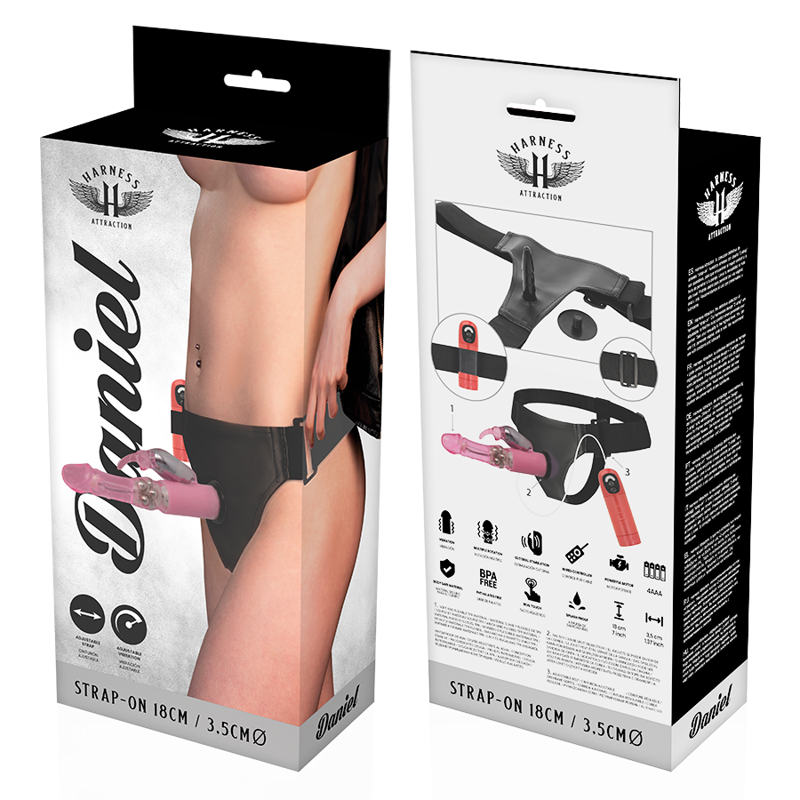 HARNESS ATTRACTION - RNES DANIEL MIT VIBRATION UND ROTATION 18 CM -O- 3.5 CM – BDSM-Zubehör Bild 6