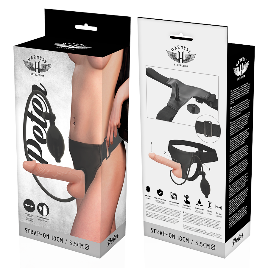 HARNESS ATTRACTION - RNES PETER MIT AUFBLASBAREM PENIS 18 CM -O- 3.5 CM – BDSM-Zubehör Bild 7