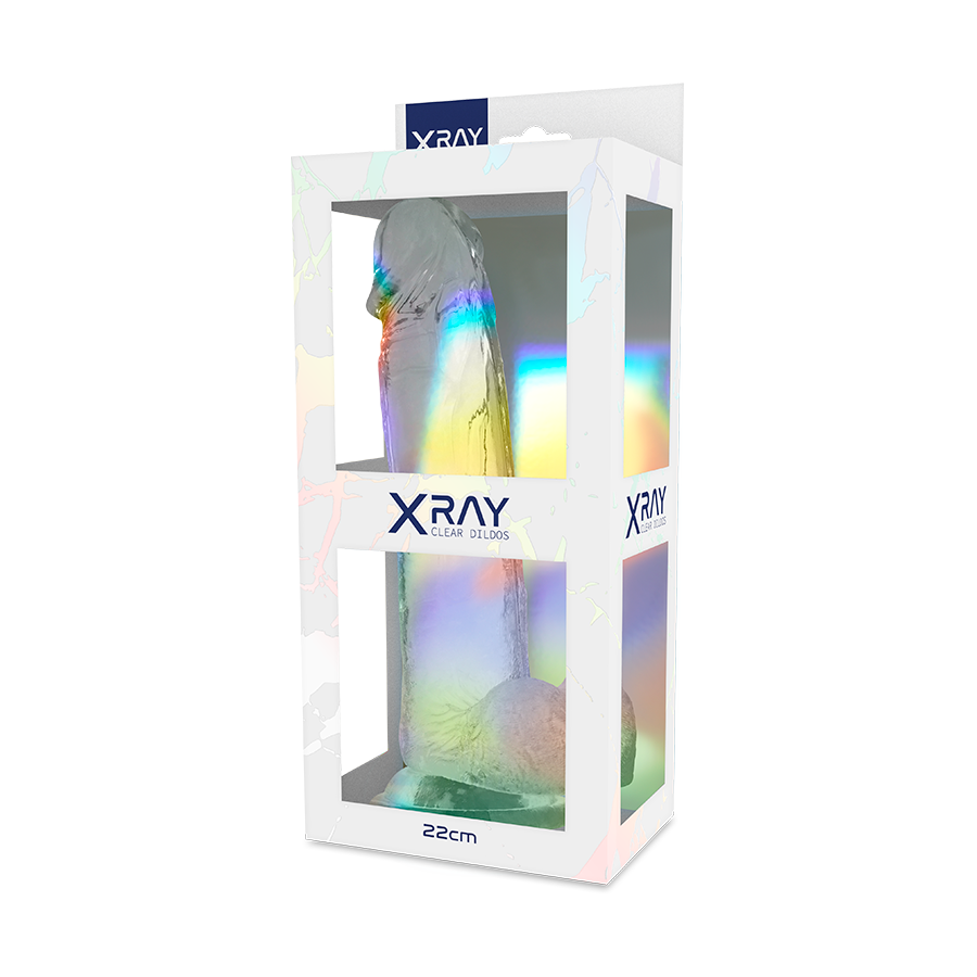 X RAY - KLARER HAHN MIT EIER 22 CM -O- 4.6 CM – Dildo Bild 2